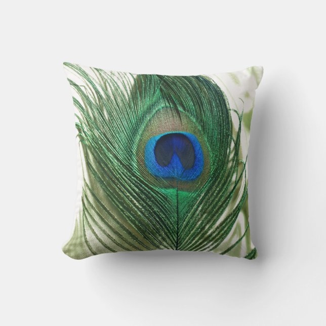 Green Apple Peacock Sill Life Kussen (Voorkant)