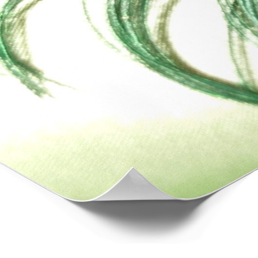 Green Apple Peacock Sill Life Poster (Hoek)