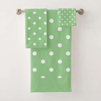 Green Apple Polka Dot Bad Handdoek
