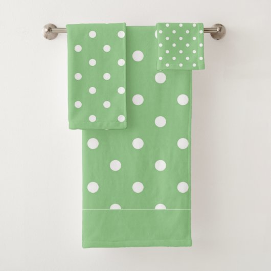 Green Apple Polka Dot Bad Handdoek (Insitu)