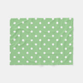 Green Apple Polka Dot Fleece Blanket Deken (Voorkant (Horizontaal))