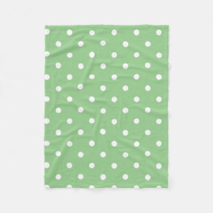 Green Apple Polka Dot Fleece Blanket Deken