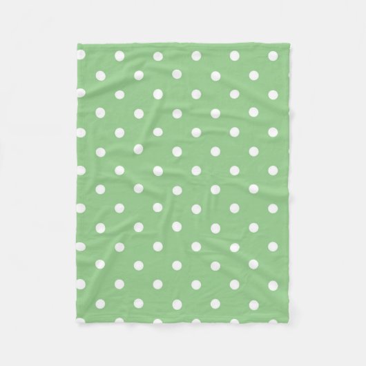 Green Apple Polka Dot Fleece Blanket Deken (Voorkant)