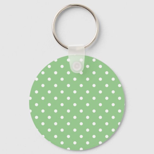Green Apple Polka Dot Sleutelhanger (Voorkant)