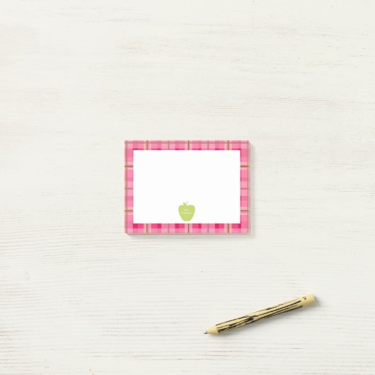 Green Apple Pset Teacher Post-it® notes (Op bureau)
