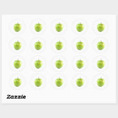 Green Apple Ronde Sticker (Vel)