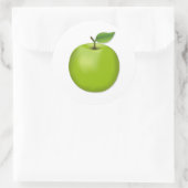 Green Apple Ronde Sticker (Tas)