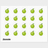 Green Apple Ronde Sticker (Vel)