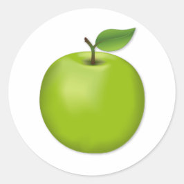 Green Apple Ronde Sticker