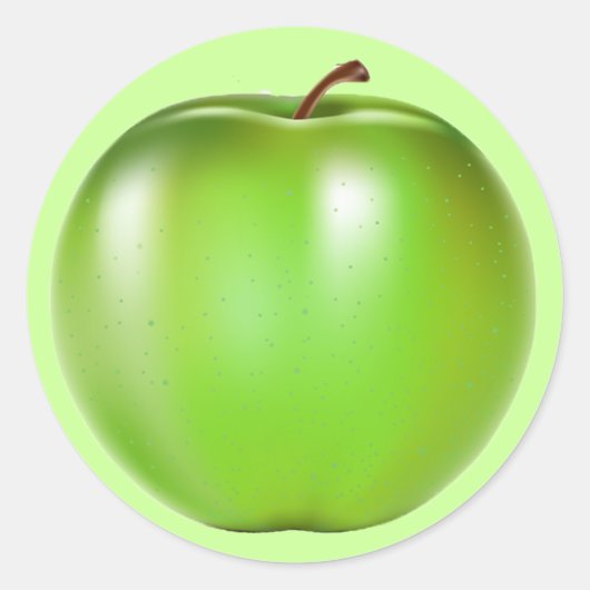 GREEN APPLE RONDE STICKER (Voorkant)
