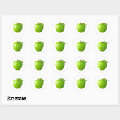 Green Apple Ronde Sticker (Vel)