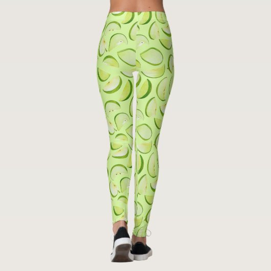 Green Apple Slice Pattern Leggings (Achterkant)