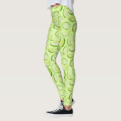 Green Apple Slice Pattern Leggings (Links)