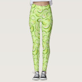 Green Apple Slice Pattern Leggings (Voorkant)