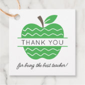 Green Apple Teacher Bedankt Bedankjes Labels (Voorkant)