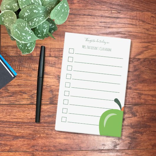 Green Apple Teacher To-Do List Post-It Notes