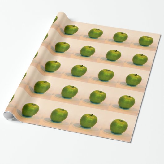 Green Apple Trio Cadeaupapier (Uitgerold)