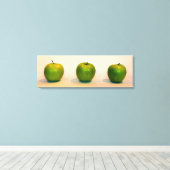 Green Apple Trio Canvas Afdruk (Insitu (Houten vloer))