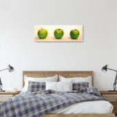 Green Apple Trio Canvas Afdruk (Insitu (Slaapkamer))