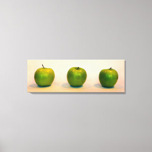 Green Apple Trio Canvas Afdruk