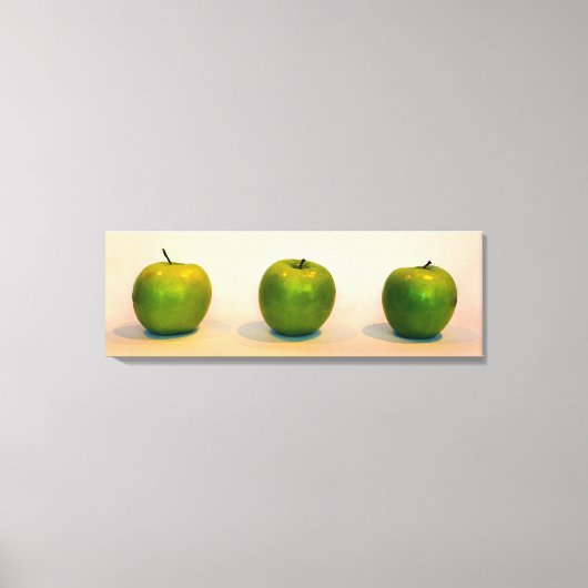 Green Apple Trio Canvas Afdruk (Voorkant)