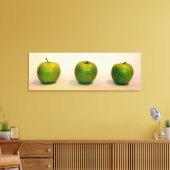 Green Apple Trio Canvas Afdruk (Insitu (Woonkamer))