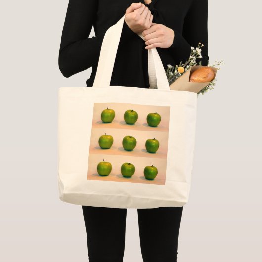 Green Apple Trio Grote Tote Bag (Voorkant (product))