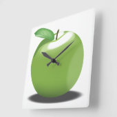 Green Apple Vierkante Klok (Hoek)
