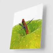 Green Apple Vierkante Klok (Hoek)