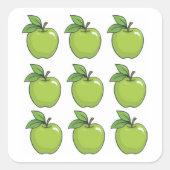 Green Apple Vierkante Sticker (Voorkant)