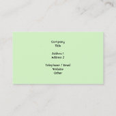 Green Apple. Visitekaartje (Achterkant)