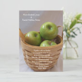 Green Apple Wedding Invitations Kaart (Staand voorkant)