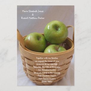 Green Apple Wedding Invitations Kaart