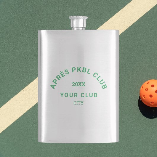Green Après PKBL Club Crest Pickleball Flacon