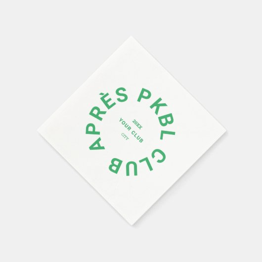 Green Après PKBL Club Crest Pickleball Servet (Hoek)