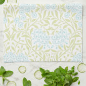Green Aqua Floral Damask Pattern Theedoek (Gevouwen)