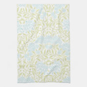 Green Aqua Floral Damask Pattern Theedoek (Verticaal)