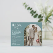 Green Arch foto bruiloft Dank u Briefkaart (Staand voorkant)