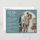 Green Arch foto bruiloft Dank u Briefkaart (Voorkant / Achterkant)