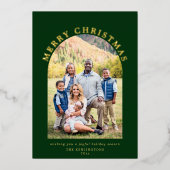 Green Arch Kerstfeestay Foto Folie Feestdagenkaart (Voorkant)