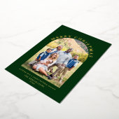 Green Arch Kerstfeestay Foto Folie Feestdagenkaart (Gedraaid)