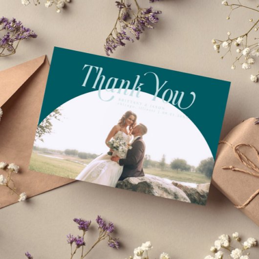 Green Arch Wedding Bedankt