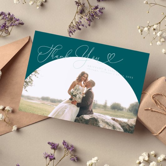 Green Arch Wedding Bedankt Script