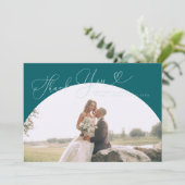 Green Arch Wedding Bedankt Script (Staand voorkant)