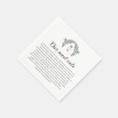 Green Arch Wreath Monogram Wedding Ontmoet Schatti Servet (Hoek)