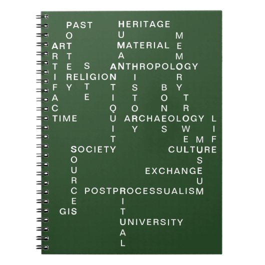 Green Archeology & Anthropology Crossword Puzzle Notitieboek (Voorkant)