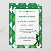 Green Argyle en Golf Party Kaart (Voorkant / Achterkant)