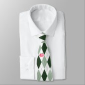 Green Argyle en Kisses Stropdas (Gebonden)