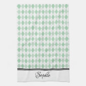 Green Argyle gepersonaliseerd Theedoek (Verticaal)