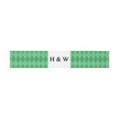 Green Argyle Invitation Belly Band Uitnodigingen Wikkel (Vlak)